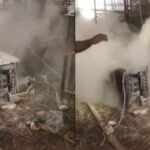मेरठ में स्वामी रामभद्राचार्य की कथा के दौरान फटा एसी का कंप्रेसर